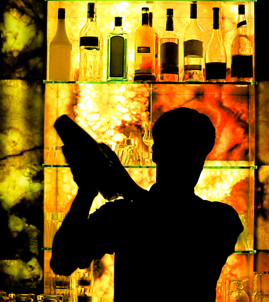 sylwetka barmana klasyczne - Zdjęcie, obraz