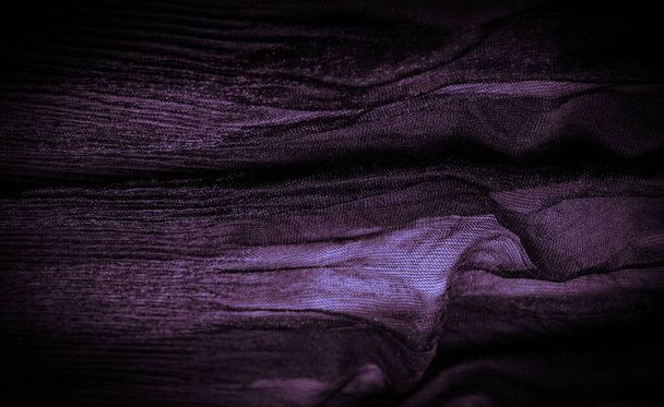 Textura, fondo, patrón, Crepé azul profundo, es un tejido de seda, lana o fibras sintéticas con un aspecto claramente claro, engarzado
.  - Foto, Imagen