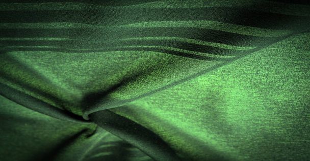 Background texture, decorative ornament, silk green fabric with stripes of trim to make your design neat or the right size or shape by inserting the necessary details - Photo, Image