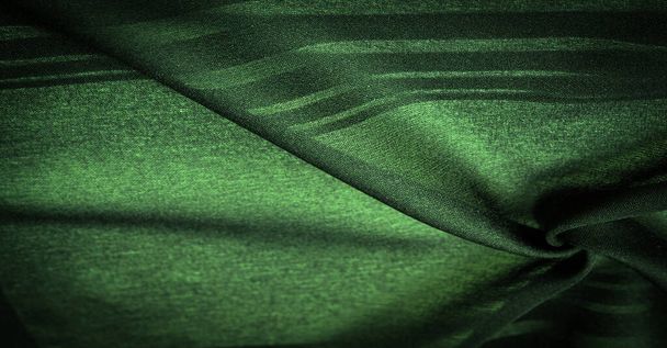 textura pozadí, dekorativní ozdoba, hedvábně zelená tkanina s pruhy lemování, aby Váš design čistý nebo správnou velikost nebo tvar vložením potřebných detailů - Fotografie, Obrázek