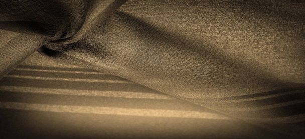 Background texture, decorative ornament, sepia silk fabric with strips of trim to make your design neat or the right size or shape by inserting the right details - Photo, Image