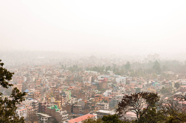 Areal view of Kathmandu, Nepal - Foto, afbeelding