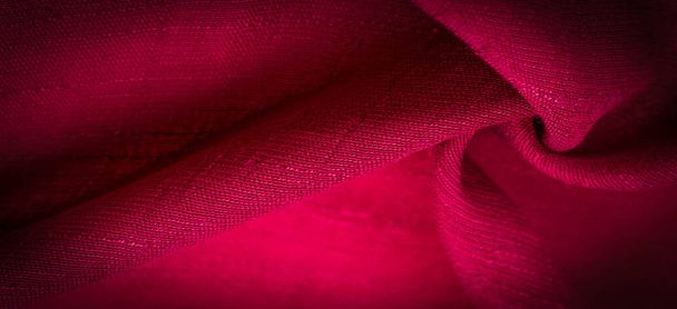 The texture pattern of the background, decor ornament, silk dense fabric of red cent, you can make (something) look more attractive by adding decorative elements. - Photo, Image