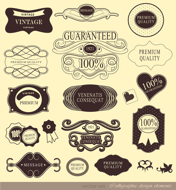 Kalligrafische Designelemente - Vektor, Bild