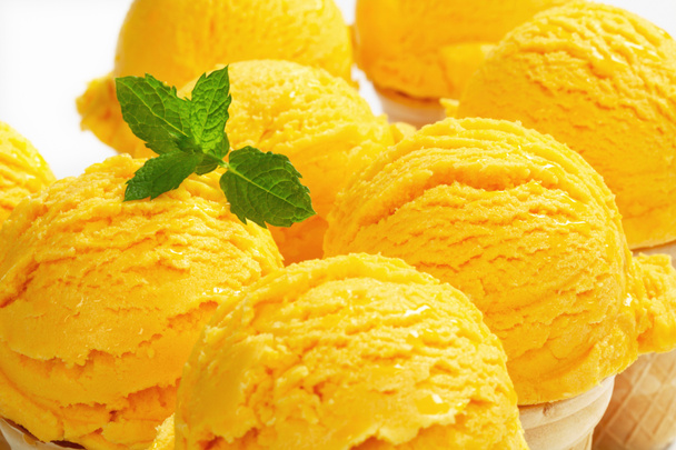 Yellow ice cream cones - Photo, Image