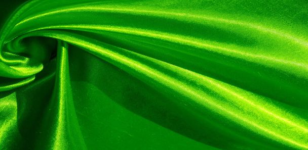 Texture, sfondo, motivo, tessuto di seta di colore verde. Questo tessuto adorabile, morbido e lucido ha una superficie di visone liscia, perfetta per creare i tuoi progetti. - Foto, immagini