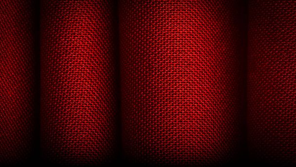 Textura, fundo, padrão, cetim vermelho é uma trama que geralmente tem uma superfície brilhante e uma parte traseira maçante, cetim tecer é caracterizado por quatro ou mais fios de enchimento ou trama, - Foto, Imagem