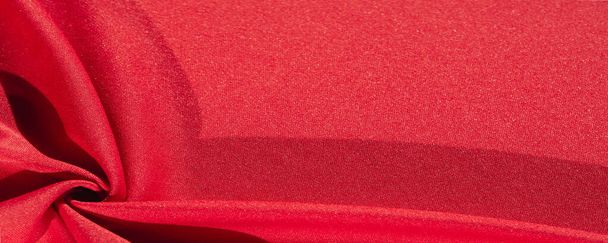 Υφή, φόντο, μεταξωτό ύφασμα κόκκινο γυναικείο σάλι Βολικό για τα έργα σας του σχεδιασμού της ταπετσαρίας των καρτών - Φωτογραφία, εικόνα