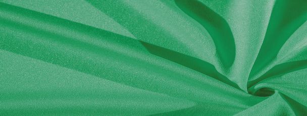Textura, fundo, tecido de seda, xale de mulher verde Conveniente para seus projetos, o design de cartões de parede - Foto, Imagem