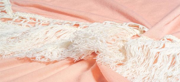 Texture Background, Womens Shawl Fashion Women Lady Warm Wrap, Cape Poncho Cream  Pink Shawl - Foto, Imagem