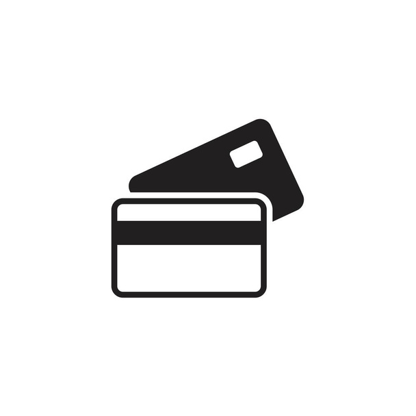 Vektorová ikona kreditní karty šablona černé barvy upravitelná. Symbol vektoru kreditní karty Plochá vektorová ilustrace pro grafický a webový design. - Vektor, obrázek