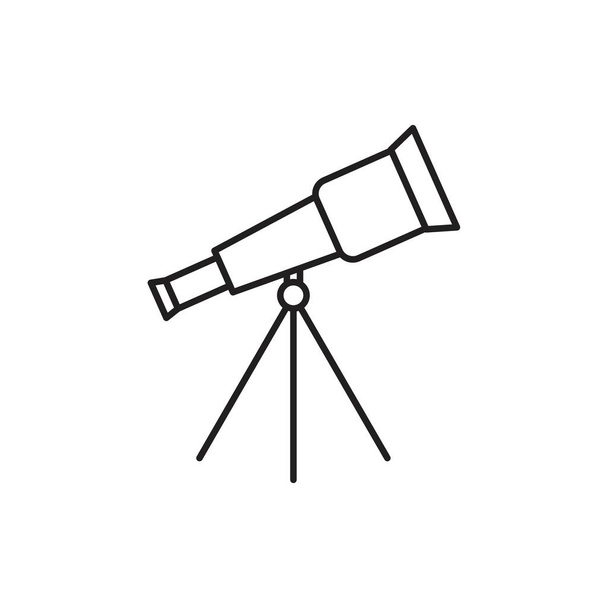 Teleskop-Icon-Vorlage schwarz farbig editierbar. Symbolbild für Teleskope Flache Vektorabbildung für Grafik- und Webdesign. - Vektor, Bild