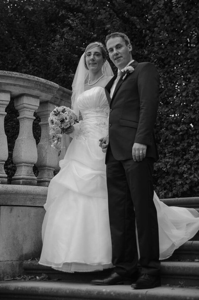 wedding, husband and wife in dress, celebration - Fotografie, Obrázek
