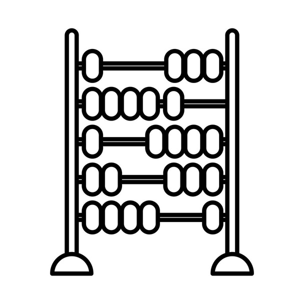 abacus criança brinquedo ícone de estilo plano
 - Vetor, Imagem
