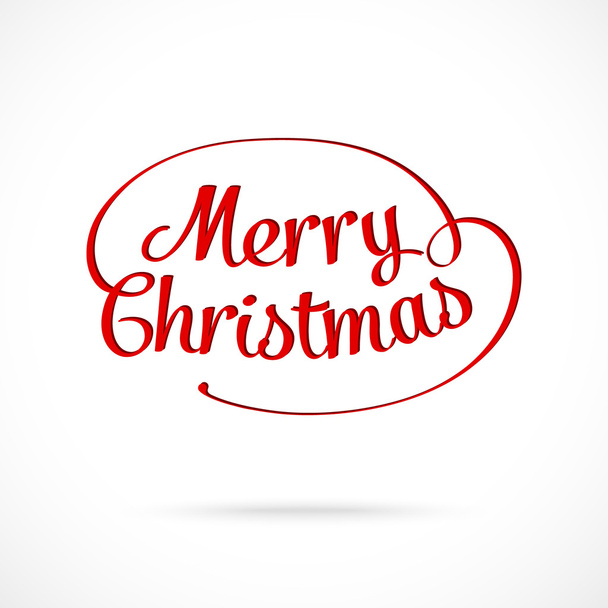 Merry Christmas typographic greeting card - Vector, Imagen