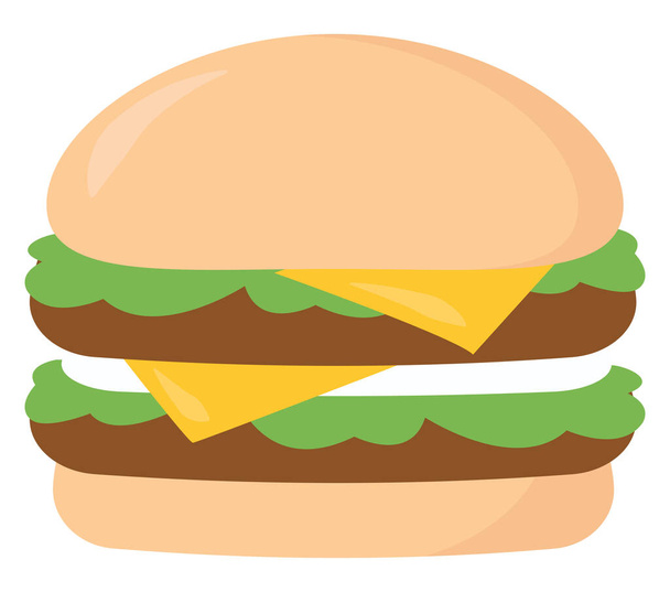 Sweet burger, illustration, vector on white background. - Vector, Image