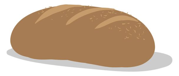 Long bread, illustration, vector on white background. - Vector, Image