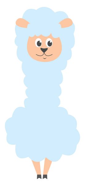 Bebé alpaca, ilustración, vector sobre fondo blanco
. - Vector, Imagen