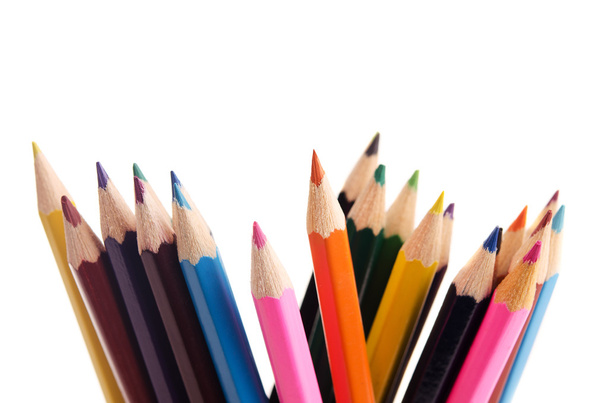 kleur potloden geïsoleerd - Foto, afbeelding