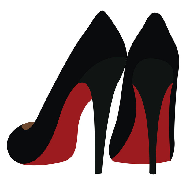Women heels, illustration, vector on white background. - Vektor, kép