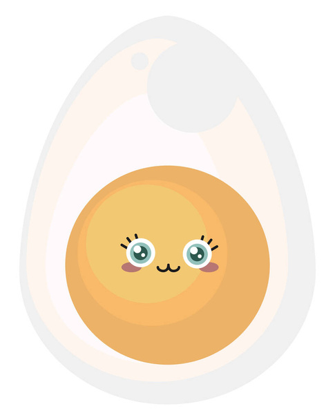 Cute egg, illustration, vector on white background. - Vektor, Bild