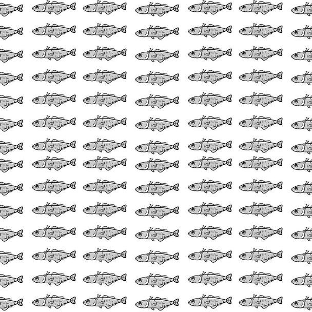 Hakes padrão de peixe, ilustração, vetor no fundo branco
. - Vetor, Imagem