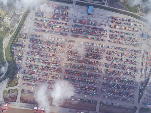 Čína Shangyangshan Port Container Port - Fotografie, Obrázek