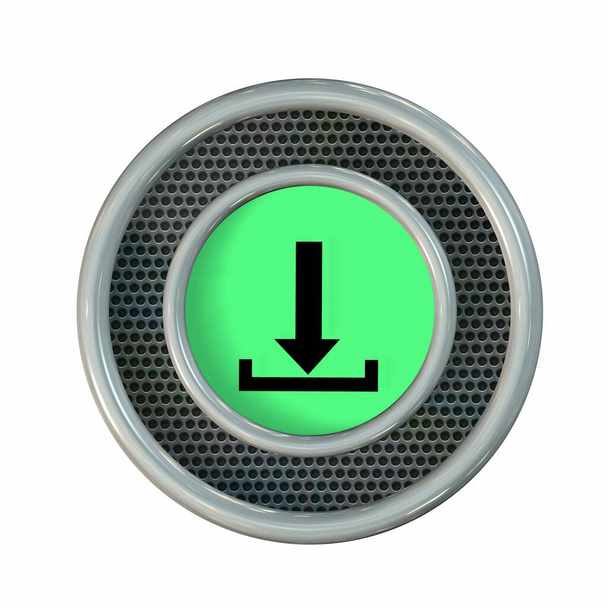 Free download button round, 3d illustration - Photo, image