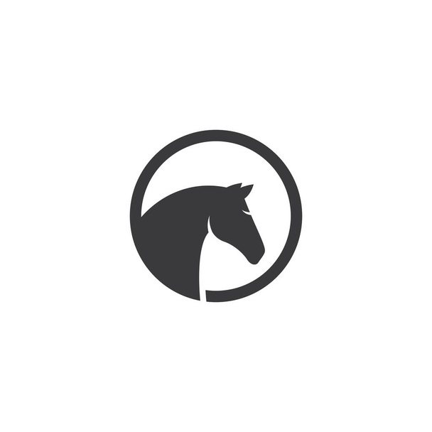 Modèle de logo de cheval Illustration vectorielle - Vecteur, image