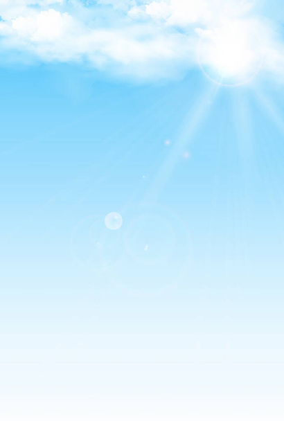 Cielo nuvole blu paesaggio sfondo - Vettoriali, immagini