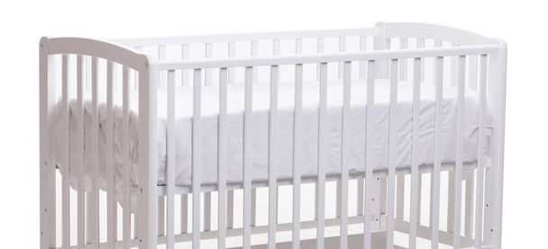 Baby bed cot isolated on the white background - Photo, Image
