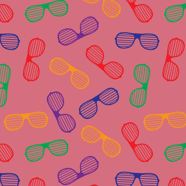 cool sunglasses seamless pattern for fashion designing, textile, clothing, printing etc. - Vector, Image