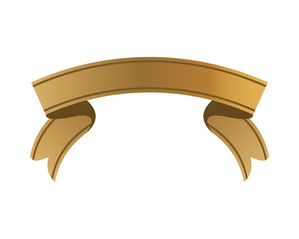 goldenes Band Rahmen isolierte Symbol - Vektor, Bild