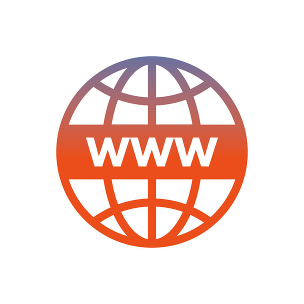esfera globo del navegador icono aislado
 - Vector, imagen