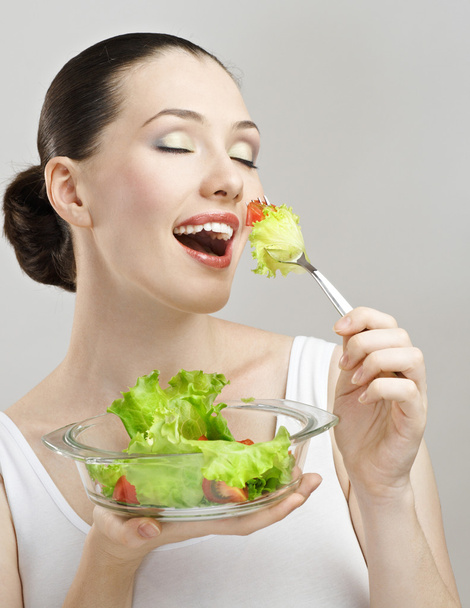 Eating healthy food - Valokuva, kuva