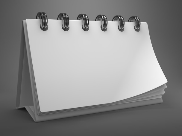 White Blank Desktop Calendar. - Фото, изображение