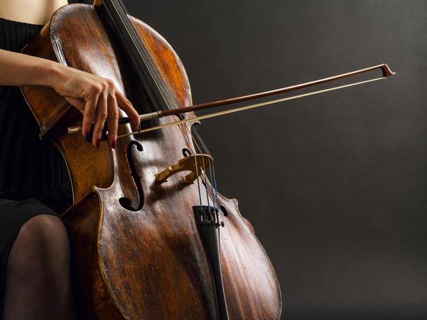Playing the cello - Фото, изображение