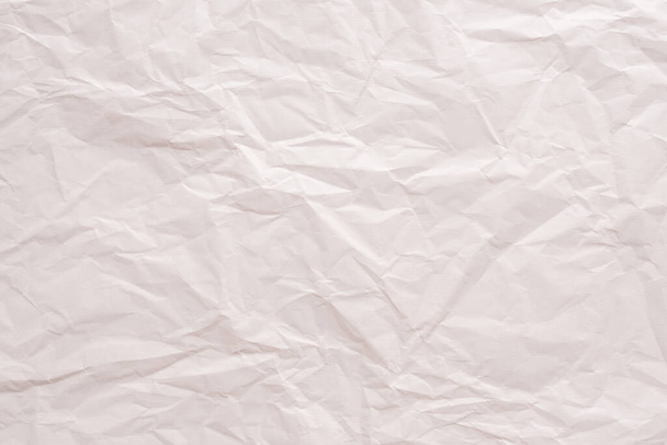 Bright pink crumpled paper background top view - Zdjęcie, obraz