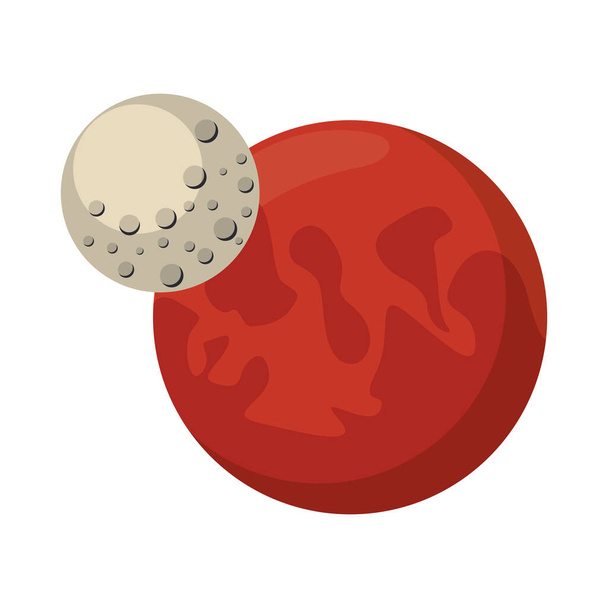 Планета и Луна космических марсов
 - Вектор,изображение