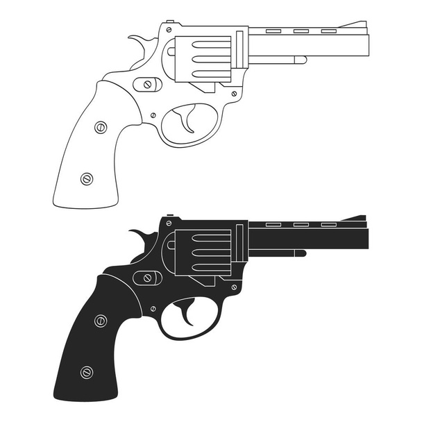 Vector yksivärinen kuvake Revolver
 - Vektori, kuva