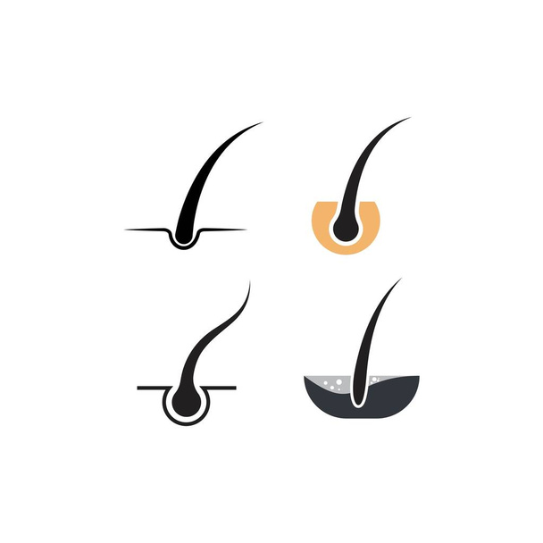 hair folicle logo template vector - Vector, Image