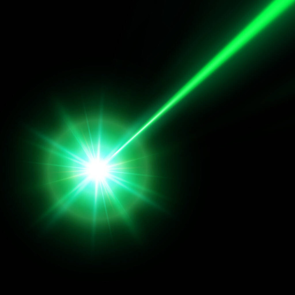 rayo láser verde, ilustración vectorial
 - Vector, Imagen
