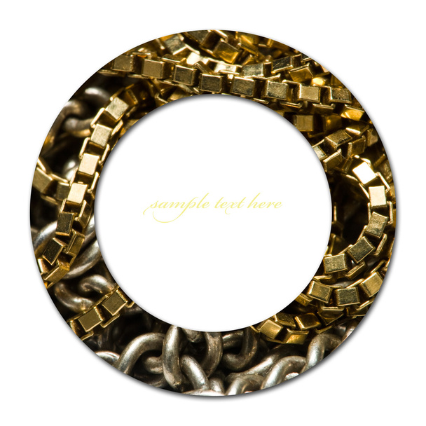 Jewerly conceito de círculo com corrente de ouro e lugar vazio
 - Foto, Imagem