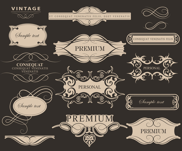 Calligraphic design elements - Vector, imagen