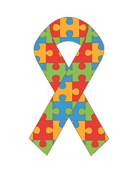 stužka kampaně s kousky puzzle hry - Vektor, obrázek