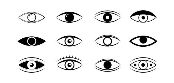 Eye icons. Human eyes. - Vector, Image