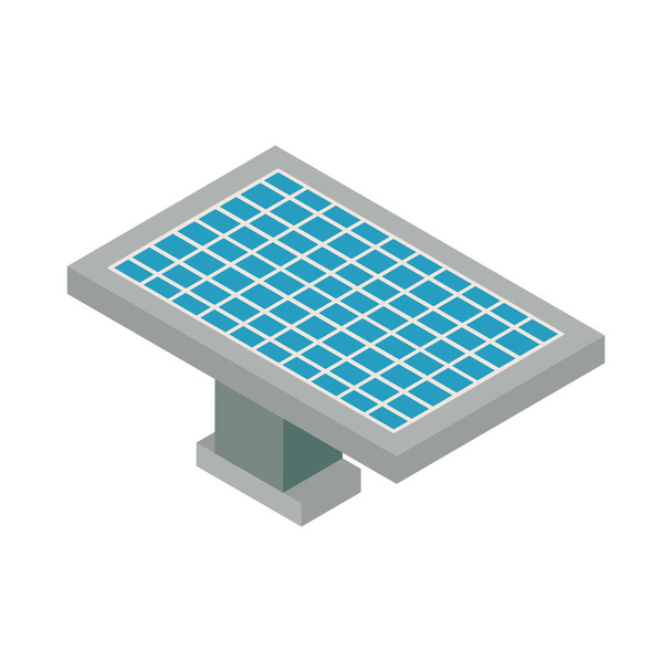 solar panel device isolated icon - Vektör, Görsel