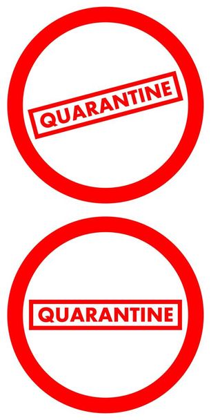 Virus concept. Quarantine zone sign isolated on white background. Banner, backdrop, icon. Vector illustration. - Vettoriali, immagini