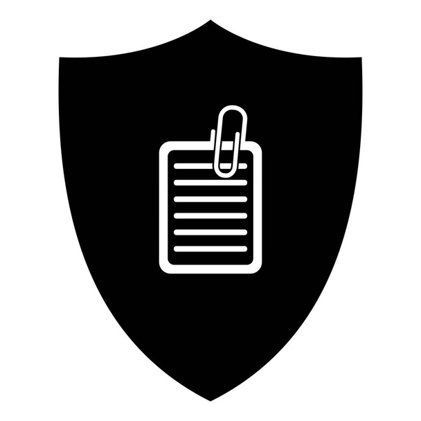 Document and shield as vector illustration - Vector, Image