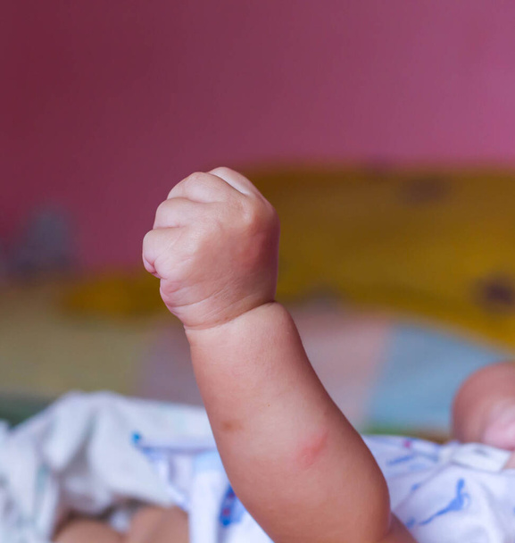 pasgeboren baby hand - Foto, afbeelding